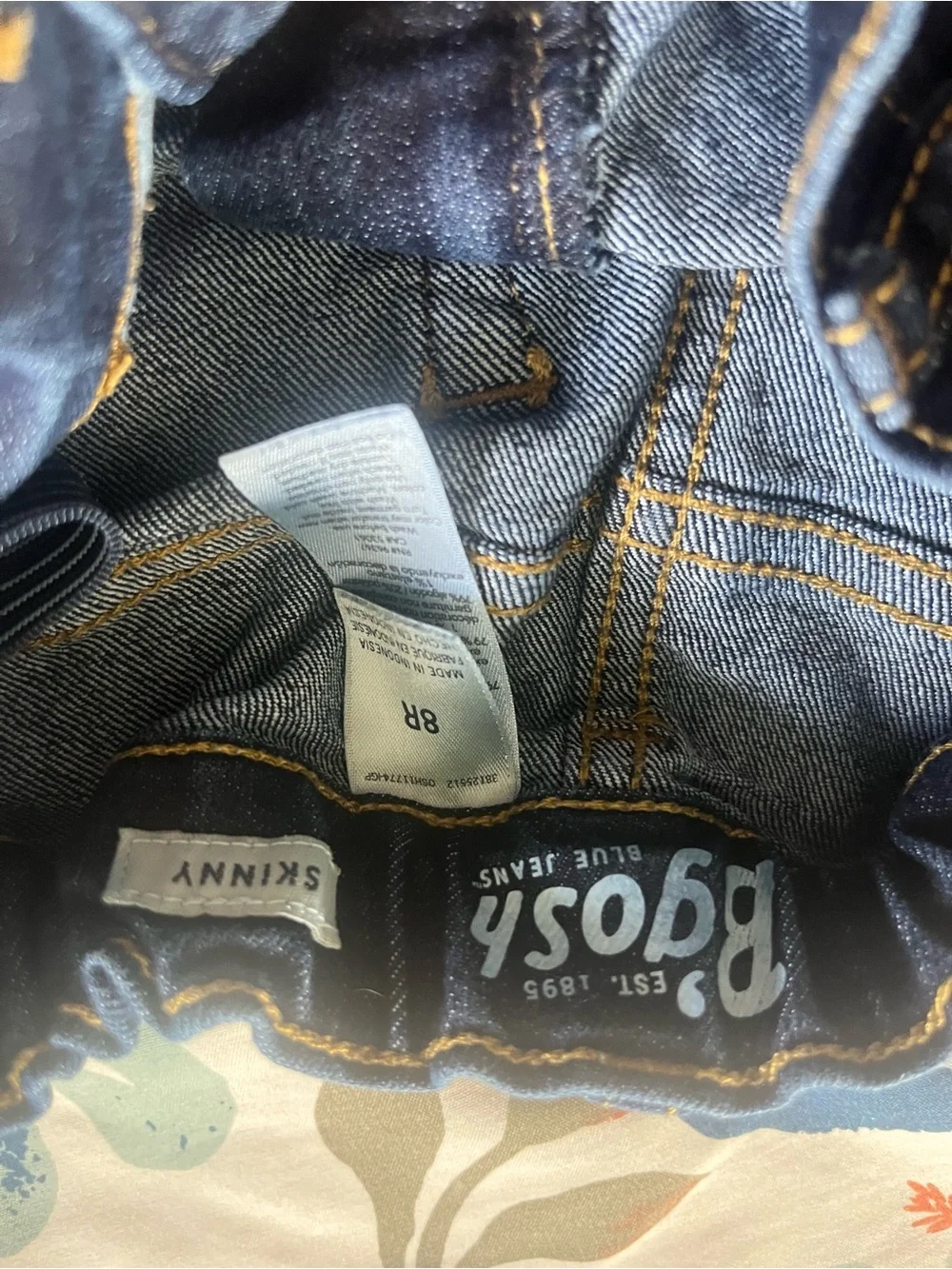 Kids Dark Blue Denim Jeans OshkoshB’gosh skinny 8R